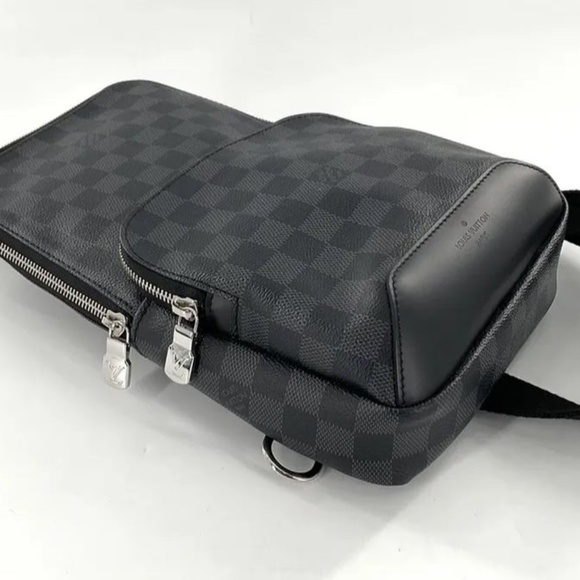 LOUIS VUITTON Avenue Sling Bag N41719 Damier Graphite Backpack Authentic - Picture 5 of 10